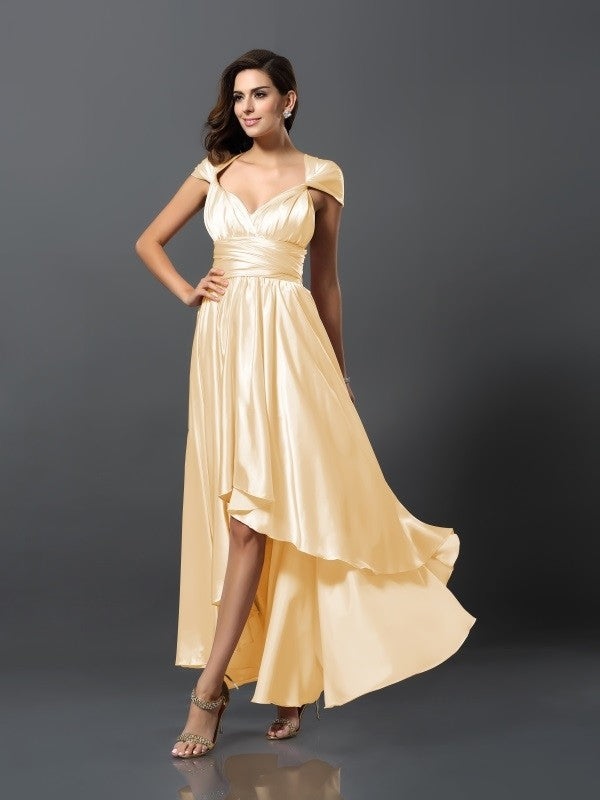 Charming Sleeveless High-Low Bridesmaid Dresses