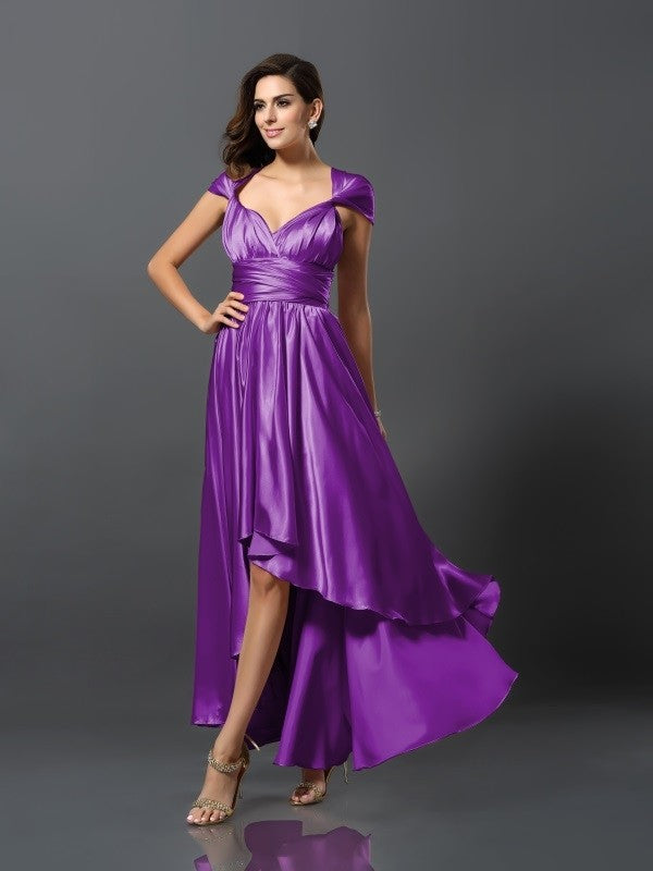 Charming Sleeveless High-Low Bridesmaid Dresses
