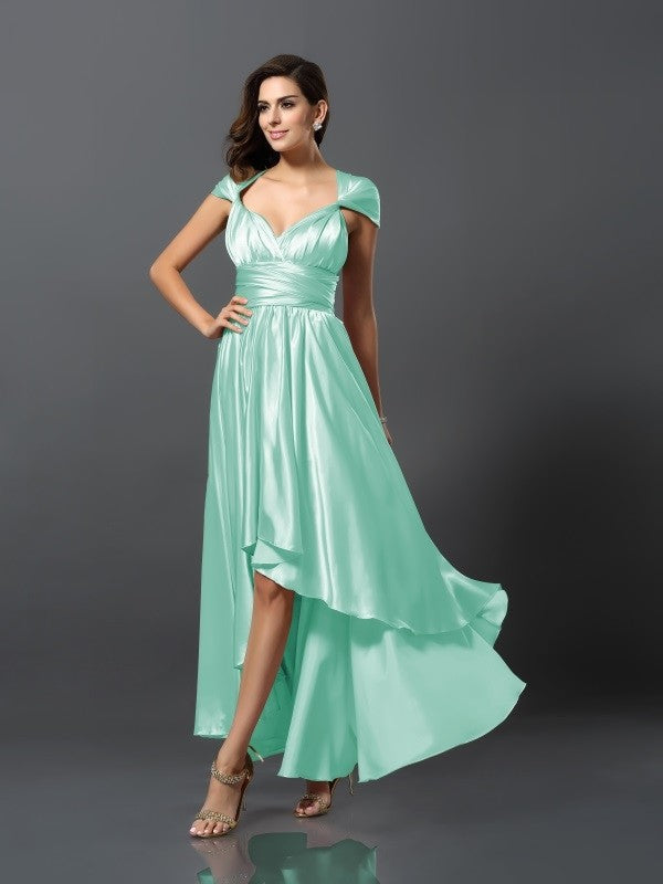 Charming Sleeveless High-Low Bridesmaid Dresses