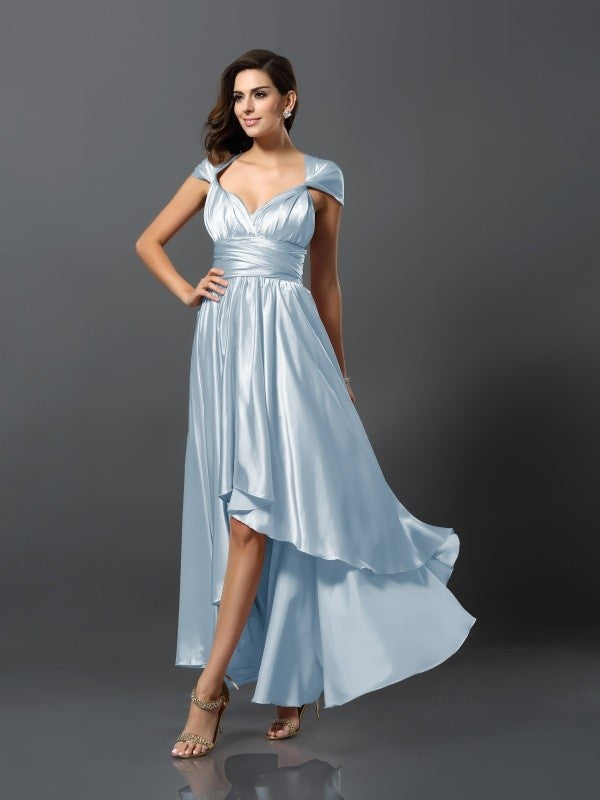 Charming Sleeveless High-Low Bridesmaid Dresses