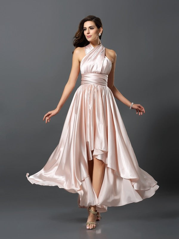 Charming Sleeveless High-Low Bridesmaid Dresses