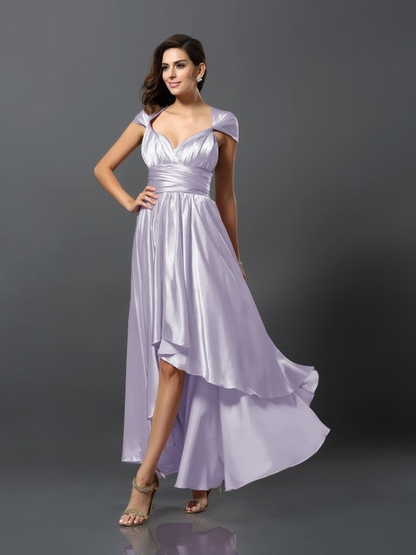 Charming Sleeveless High-Low Bridesmaid Dresses