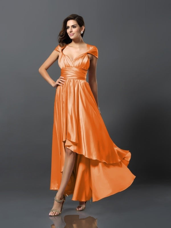 Charming Sleeveless High-Low Bridesmaid Dresses