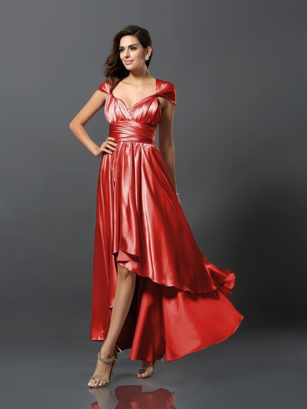 Charming Sleeveless High-Low Bridesmaid Dresses