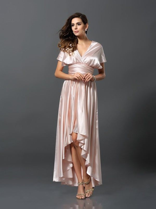 Charming Sleeveless High-Low Bridesmaid Dresses