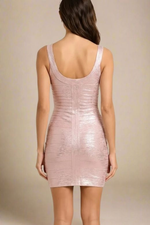 Cindy Bandage Mini Dress - Rose