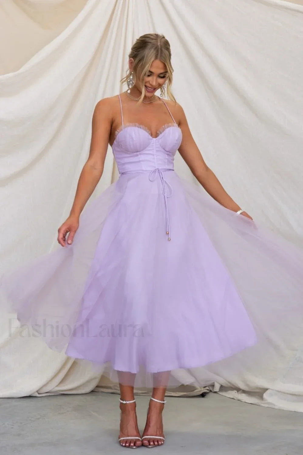 Cindy Tulle Stylish Midi Dress