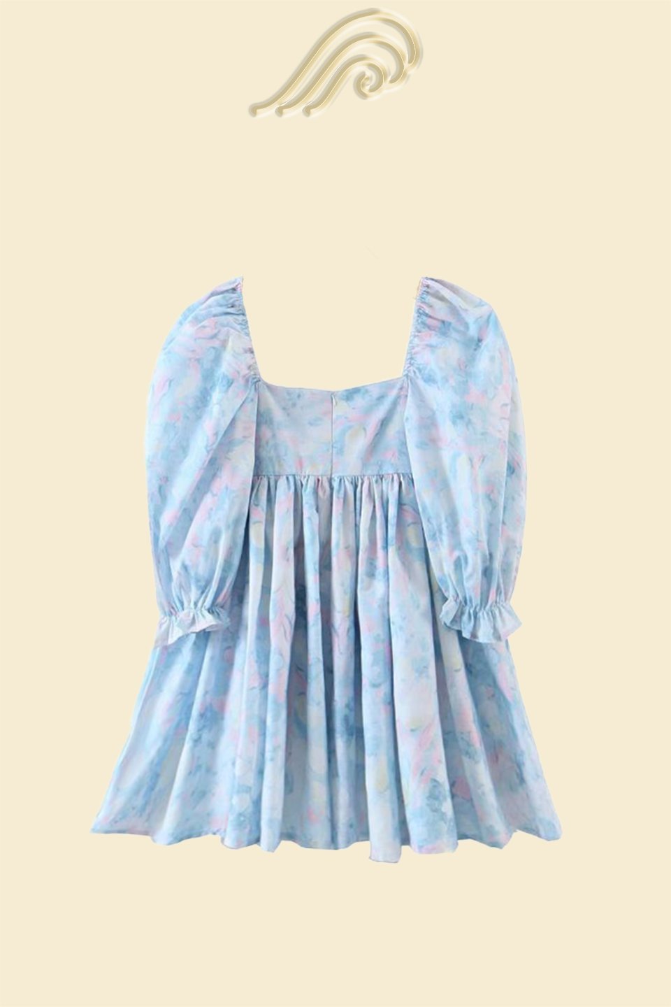 Karen Boutique Mini Doll Dress with Ruffles and Print Designer Edit