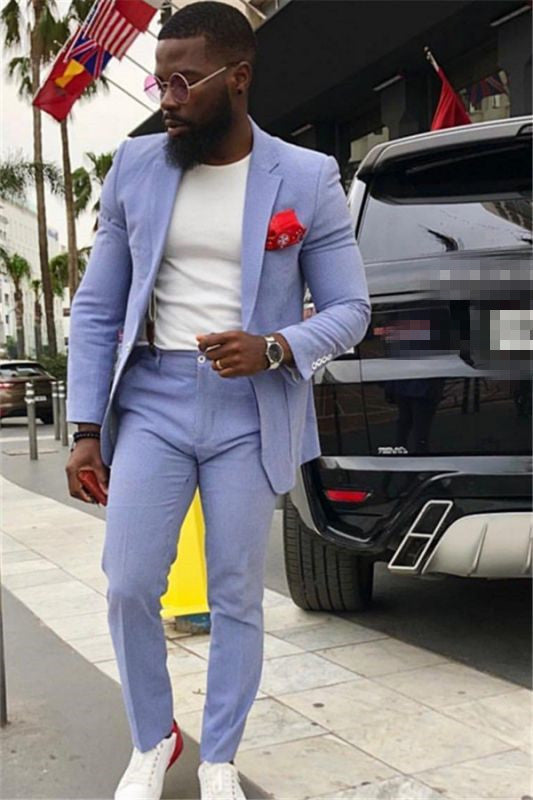 Classy Lavender Slim-Fit Men Prom Suits Online