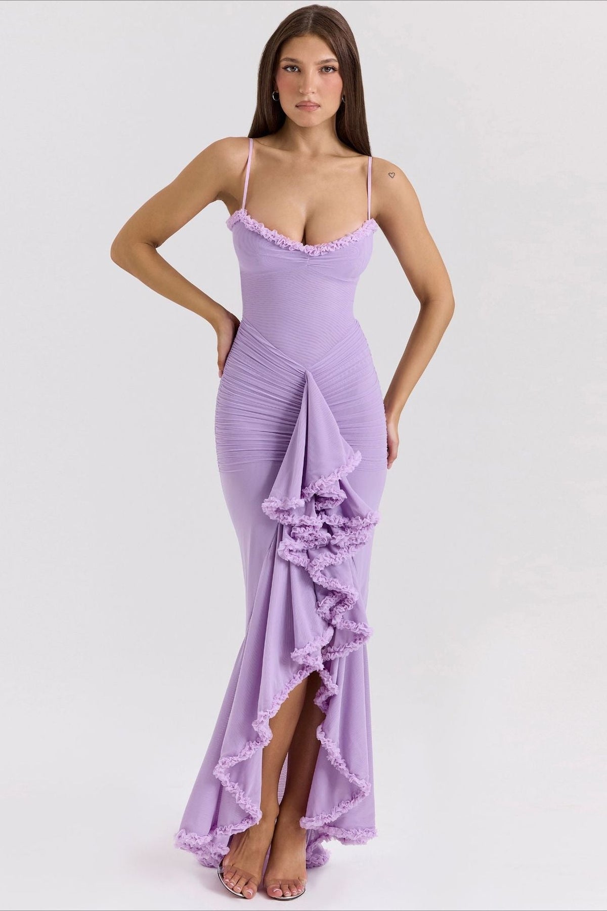 Spaghetti Strap Long Party Dress - View 9 | VelvetHem