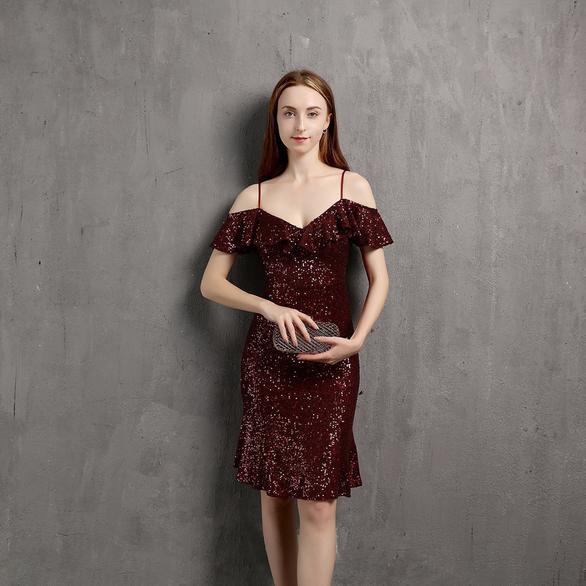 V Neck Little Evening Dress - Elegant Short Socialite Nightclub Women's Party Dress - View 10 | VelvetHem