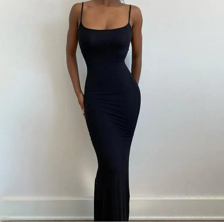 Satin Slip Backless Maxi Dress - View 2 | VelvetHem