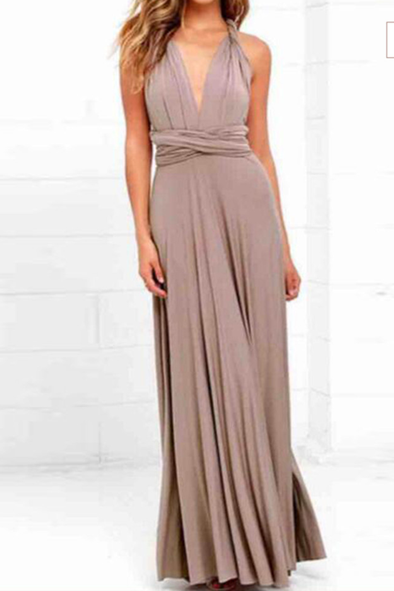 Elegant Solid Backless Strap Design Evening Dress Dresses(20 Colors) - View 3 | VelvetHem