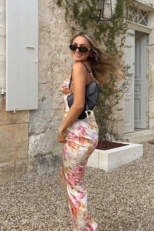 Spaghetti Strap Floral Dress - View 2 | FashionDia