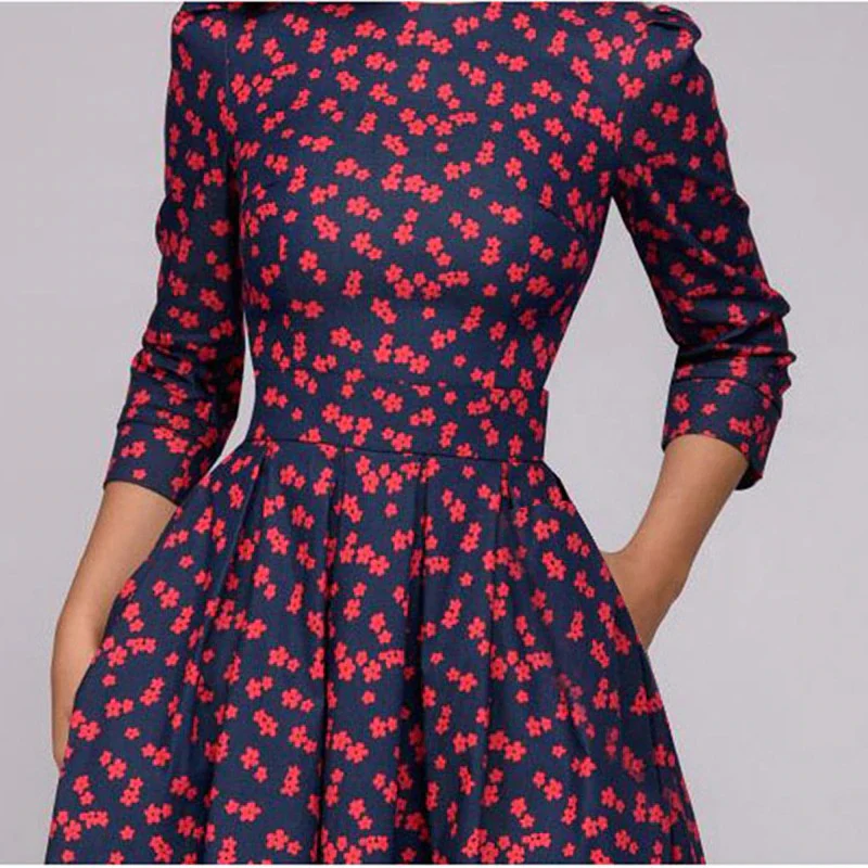 Karen Boutique Vintage Party Dress Midi Elevated Occasion Wear