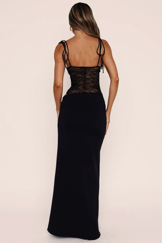 Lace Spaghetti Strap Maxi Dress