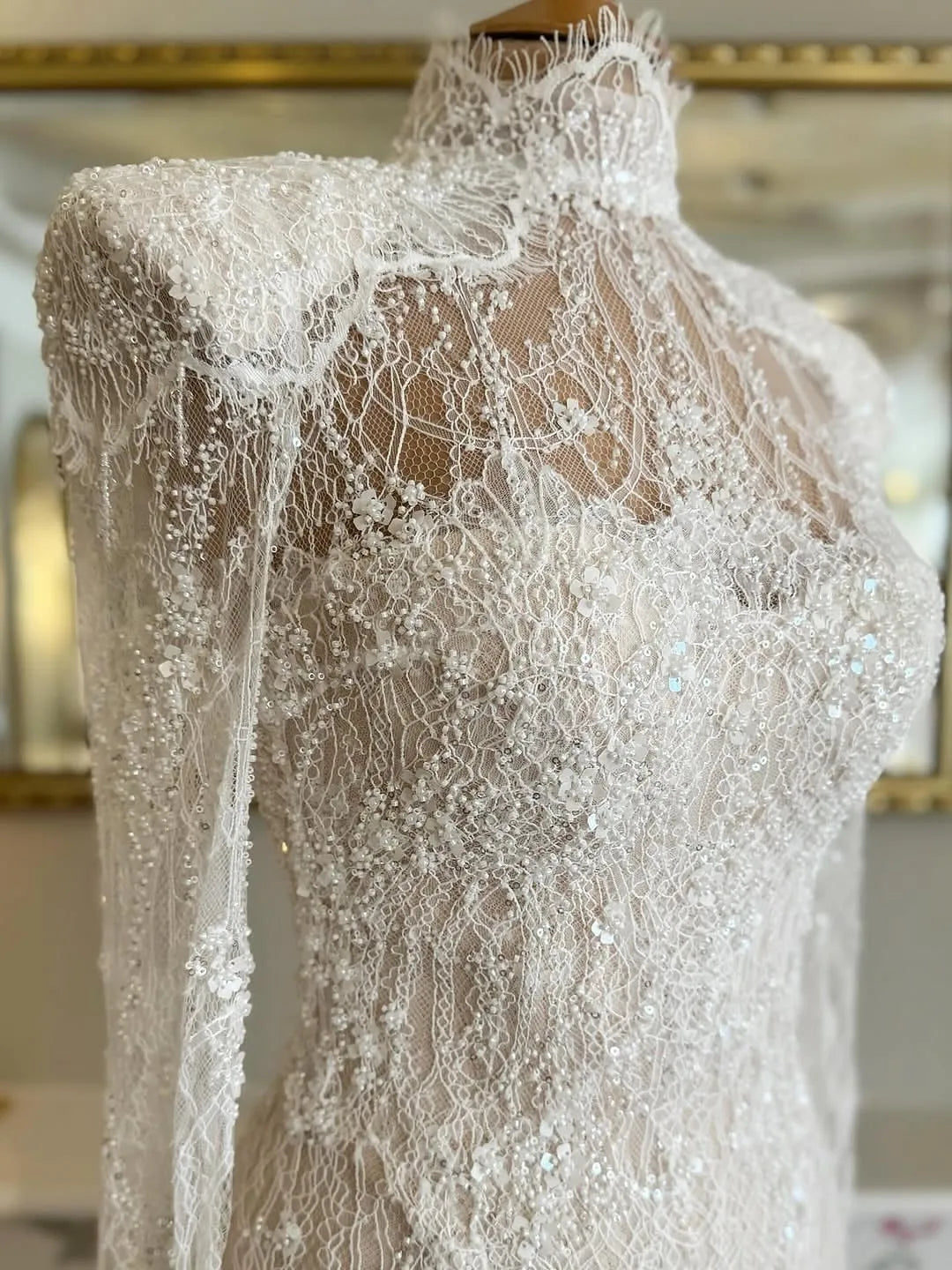 Luxury Wide Strap Open Back Mermaid Wedding Dress with Lace Appliques (ZD17405) - View 2 | VelvetHem