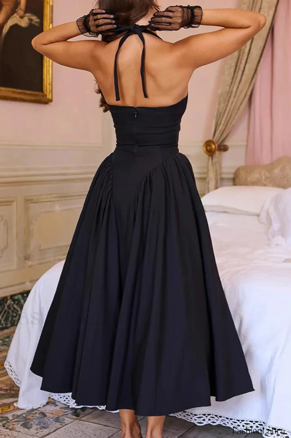 Deep V Neck Dress with Relaxed Fit and Everyday Wear Boutique Fashion Style