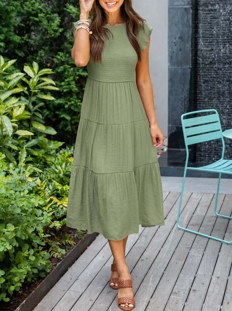 Tracy Statement Refined Belly Covering Dress Chic Silhouette Collection