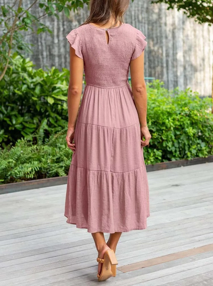 Tracy Statement Refined Belly Covering Dress Chic Silhouette Collection