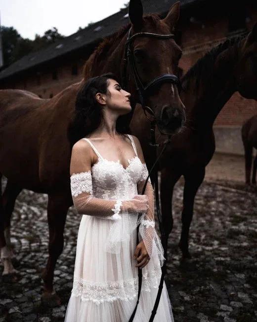 Designer Wedding Dresses With Lace | Sheath dresses wedding dresses (ZD13911)