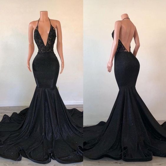 Black Prom Dresses, Lace Prom Dresses, Mermaid Prom Dresses, Sequins Prom Dresses, Arabic Party Dresses - FashionDia