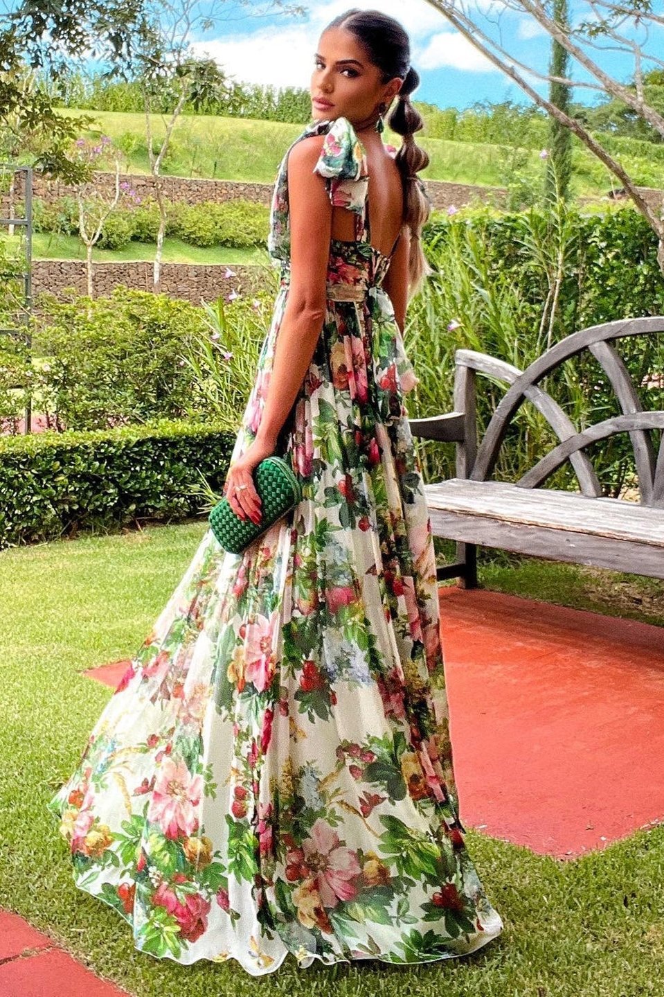 Ingrid Boutique Printed Maxi Dress with Straps Collection