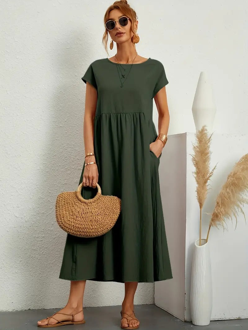 Rosetta Elevated Long Bell Shaped Dress Evening Wear Edit