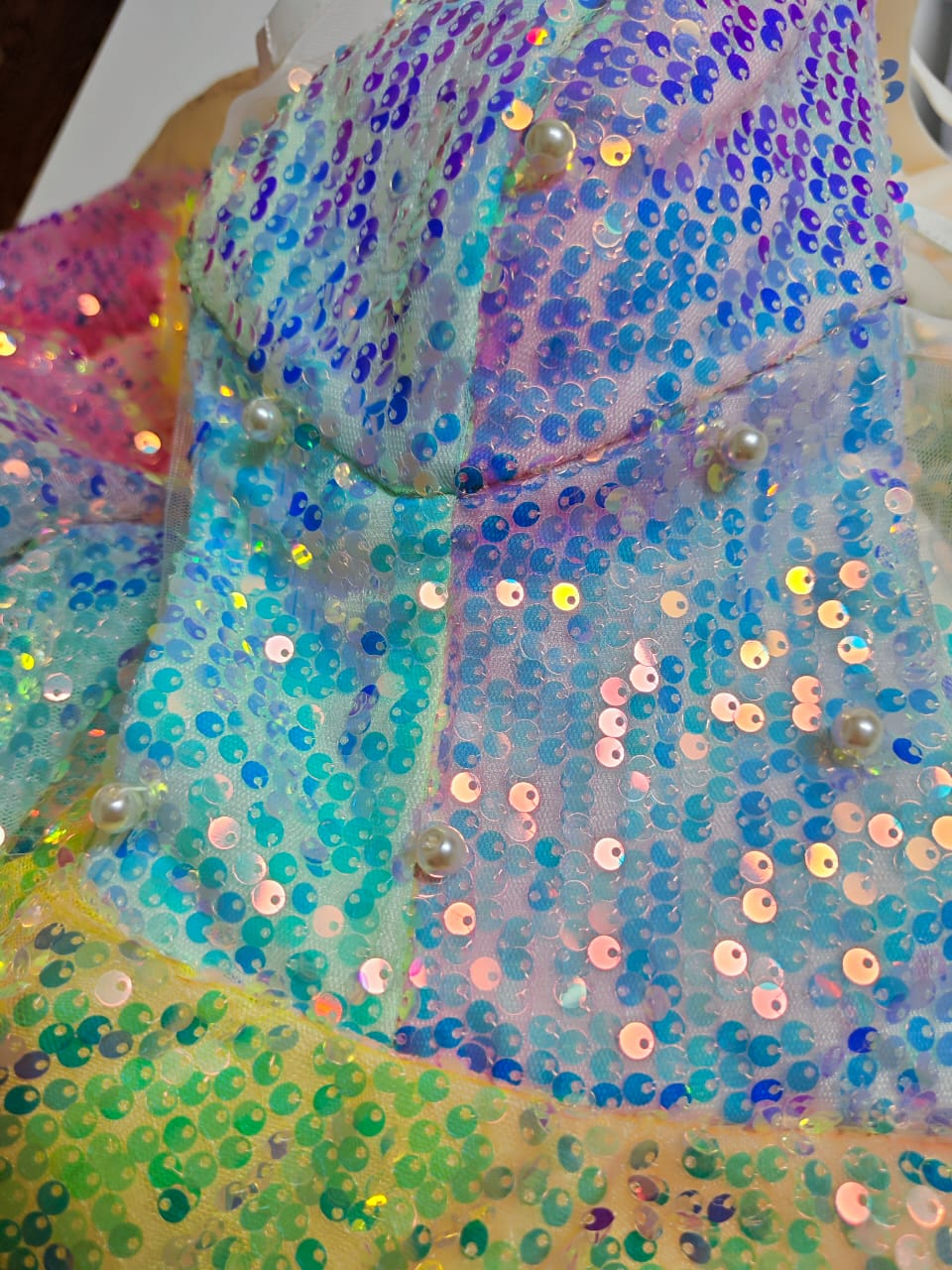 Glitter Tulle Sequins A Line Prom Dress Evening Dress Y8378 - View 5 | VelvetHem