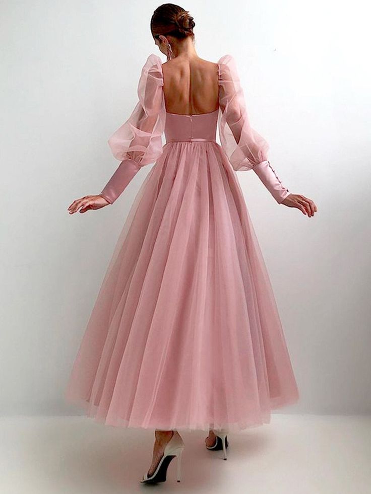 Evening Club Women Maxi Dress Pink Party Dress - View 2 | FashionDia