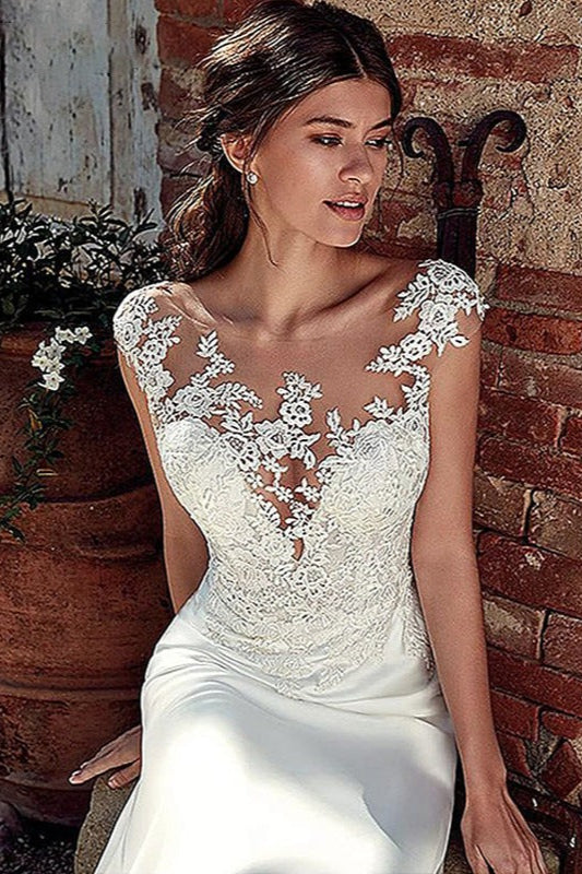 Long Sleeve Mermaid Sexy Wedding Dress - Fashionpara
