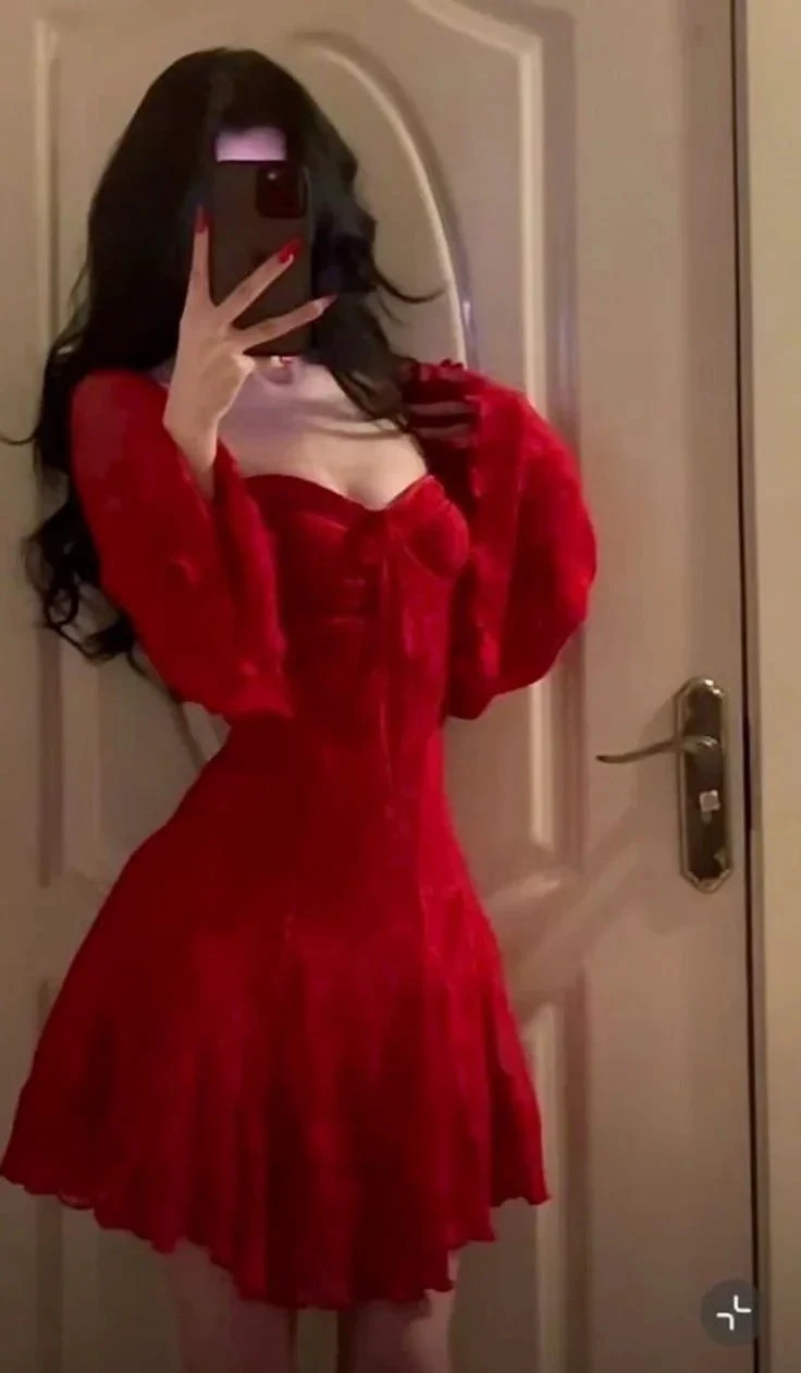 Sexy Red Lace Trumpet Sleeves Homecoming Dress Party Dress Y7655 by simplepromdress