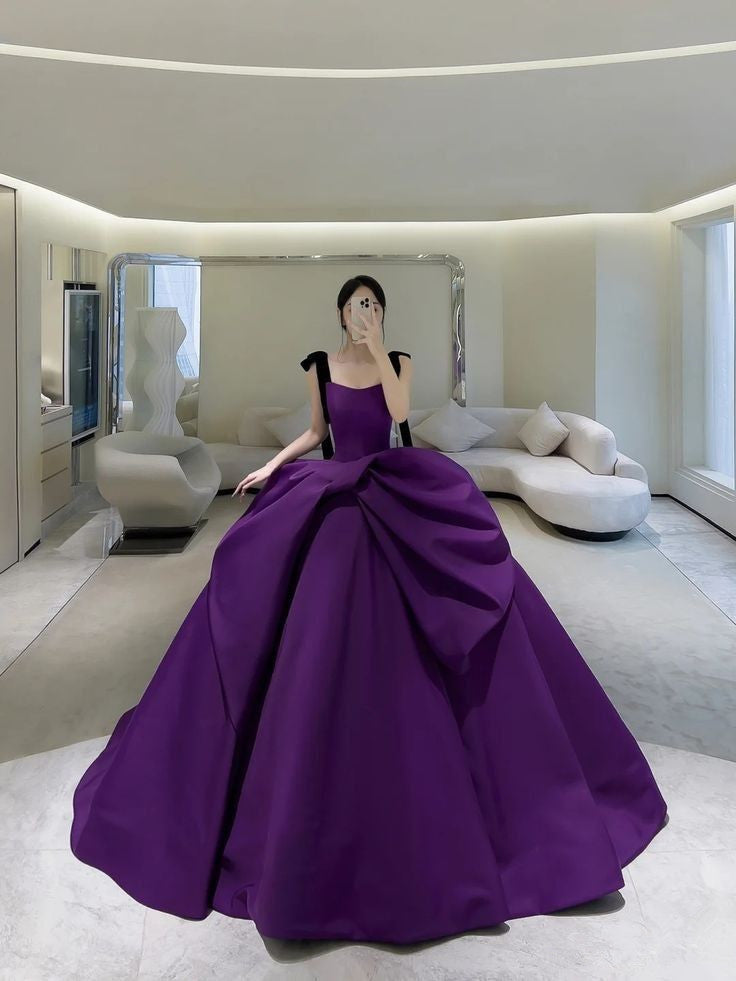Purple Ball Gown Quinceanera Dress A Line Evening Gown fg6821
