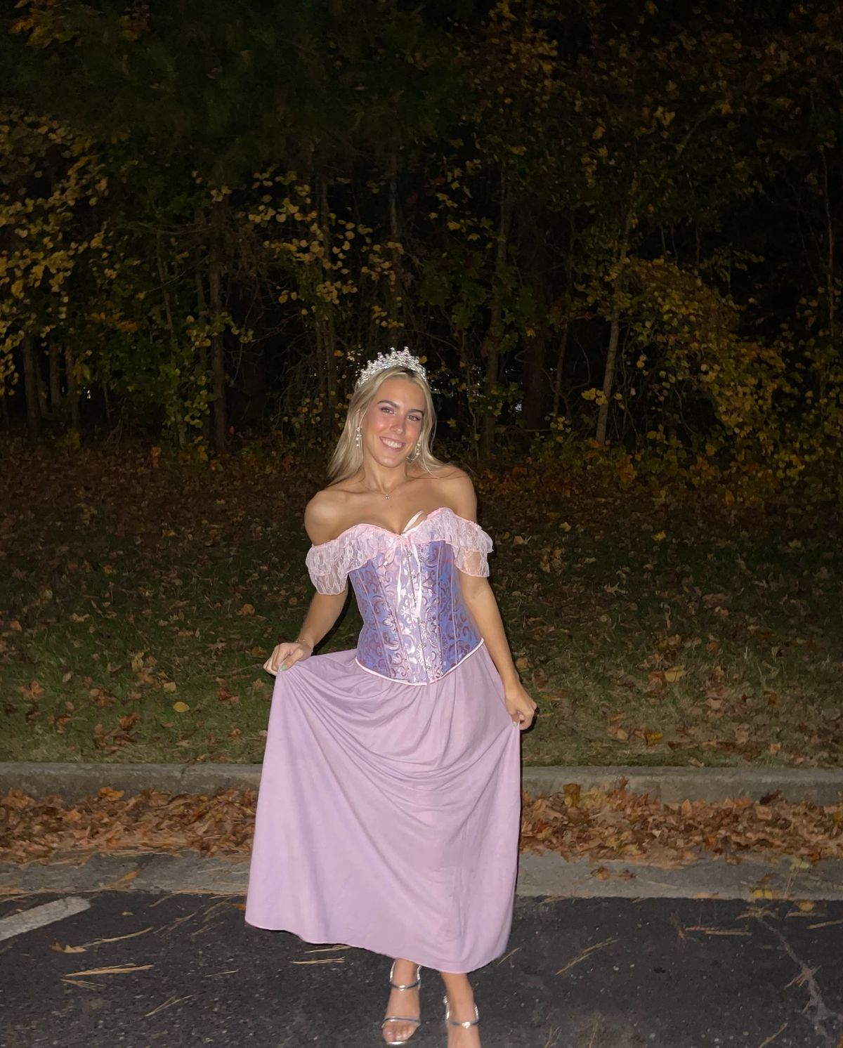 Off-the-Shoulder Lilac Princess Prom Dress Chiffon Birthday Dress - FashionDia