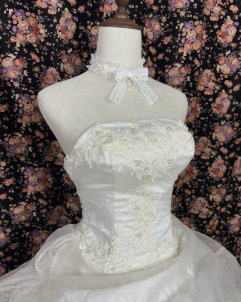 Strapless A Line White Birthday Dress Sweet Wedding Dress J8632