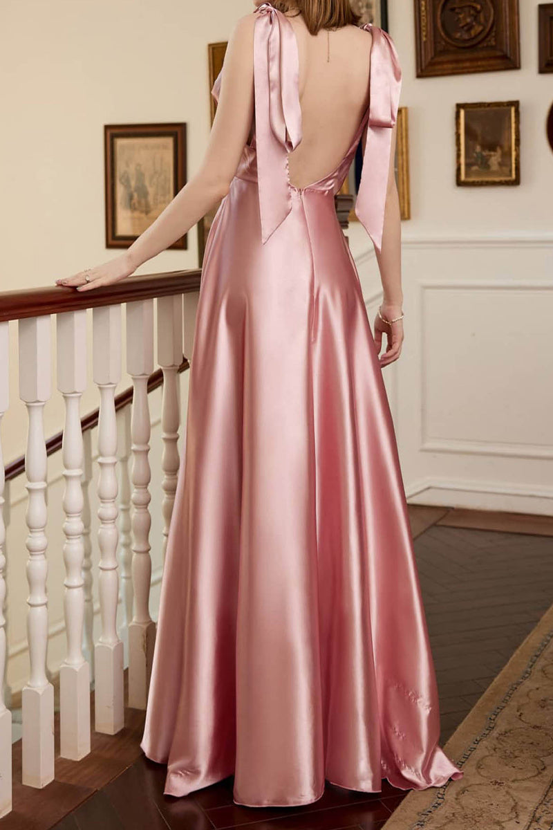 Elegant Formal Solid Frenulum Evening Dress Dresses - View 4 | VelvetHem
