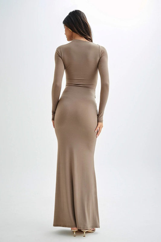 Long Sleeve Crew Dress with Premium Everyday Styling Boutique Fashion Style