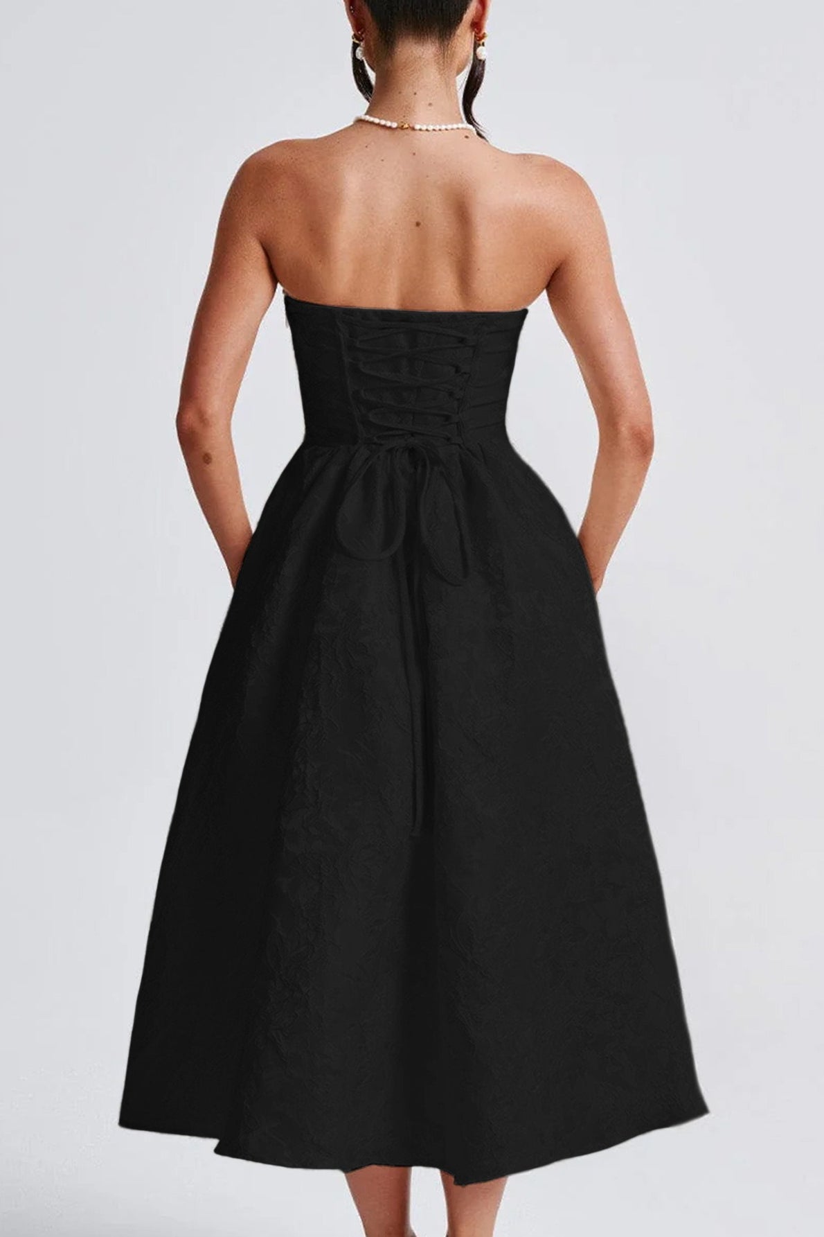 Strapless Elegant Party Dress with Premium Everyday Styling