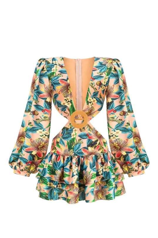 Edana Cut - out Tiered Mini Dress