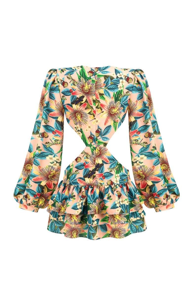 Edana Cut - out Tiered Mini Dress