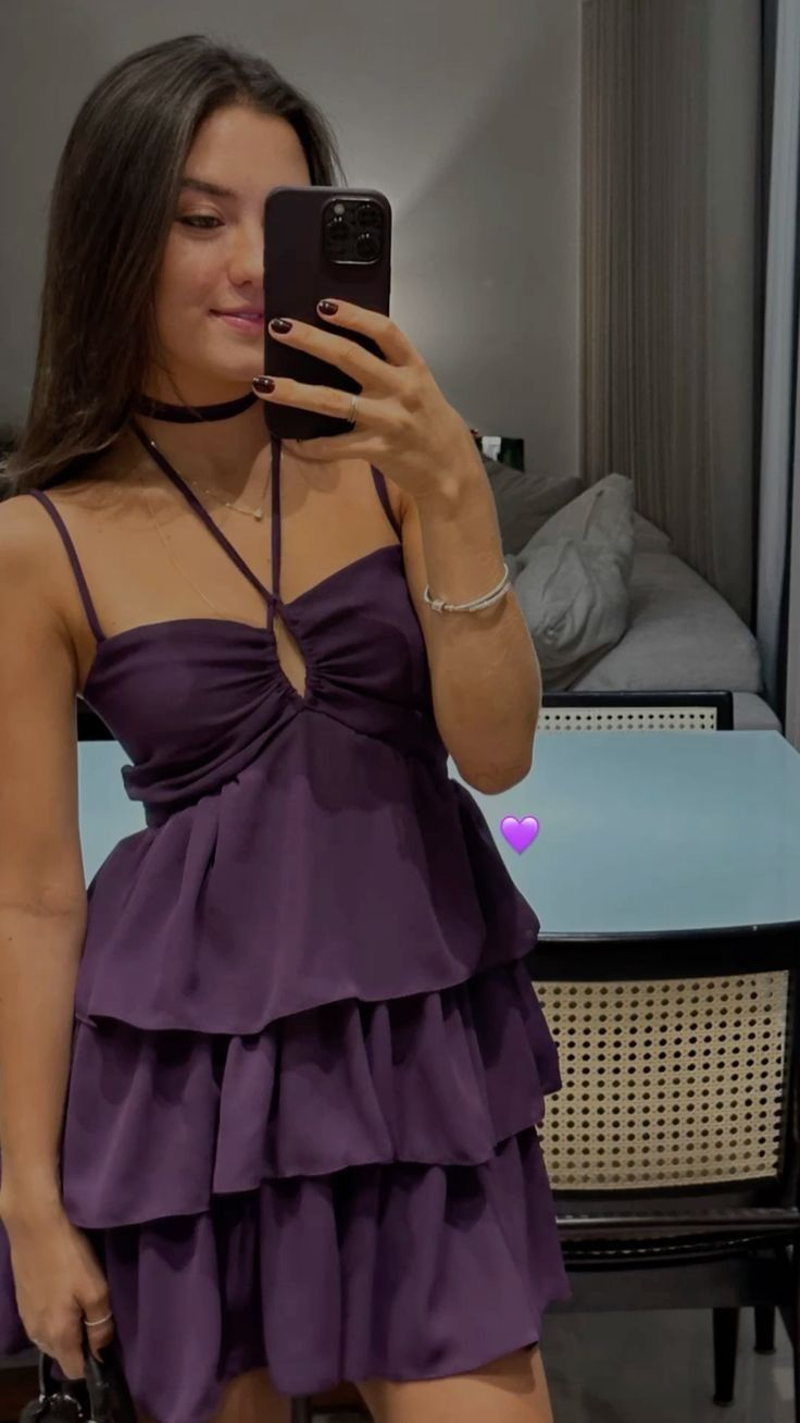 Sexy Grape Homecoming Dress Halter Birthday Outfit Mini Prom Dress