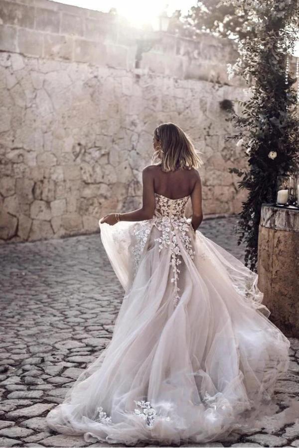 Elegant Princess A-Line Wedding Dresses with Lace (ZD16566) - View 7 | VelvetHem
