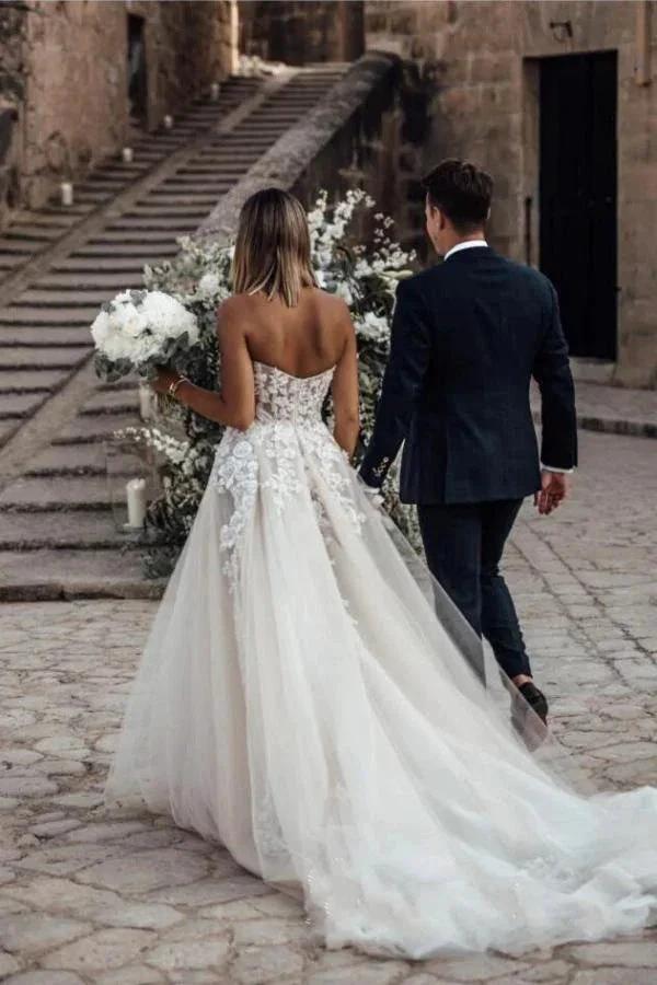Elegant Princess A-Line Wedding Dresses with Lace (ZD16566)