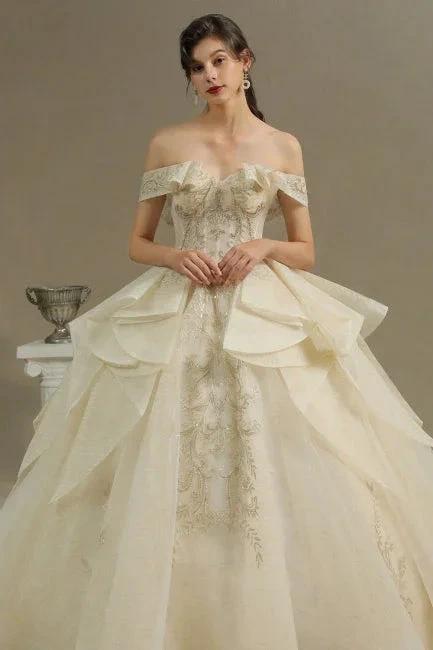Elegant wedding dresses princess | Wedding dresses with lace (ZD13781)