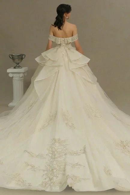 Elegant wedding dresses princess | Wedding dresses with lace (ZD13781) - View 3 | VelvetHem