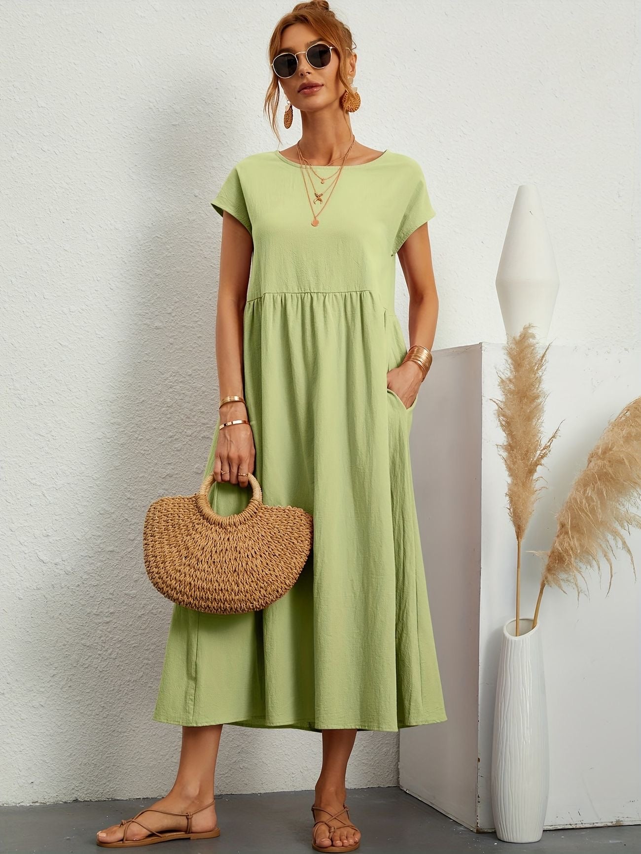 Wanda Elegant Airy Spring Dress for Women Wedding Guest Look
