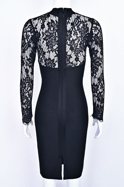 Elia Long Sleeve Bandage Dress - Classic Black
