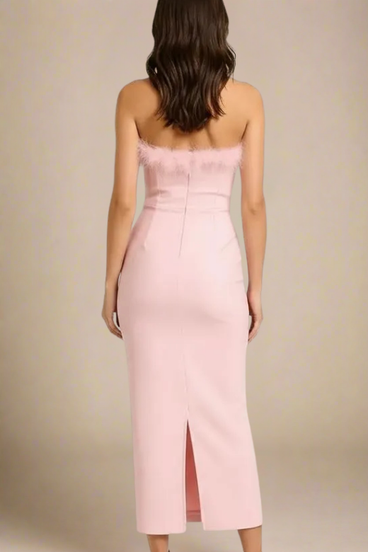 Erin Bandage Maxi Dress - Dusty Pink