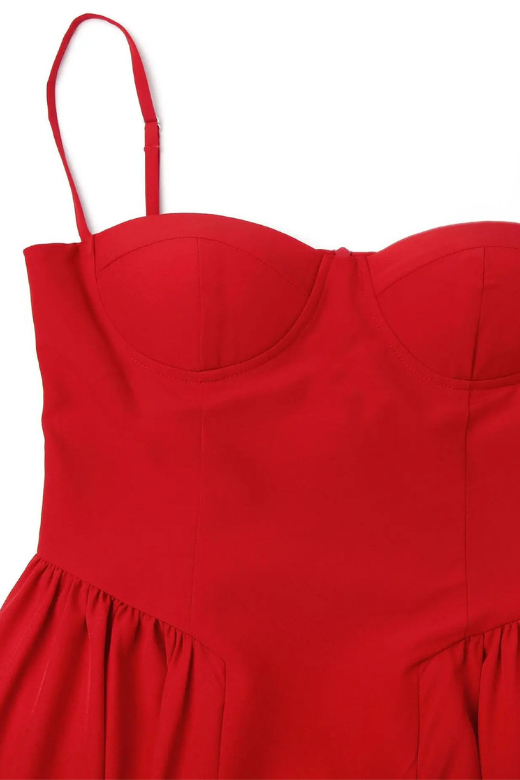 Everly Midi Dress - Lipstick Red