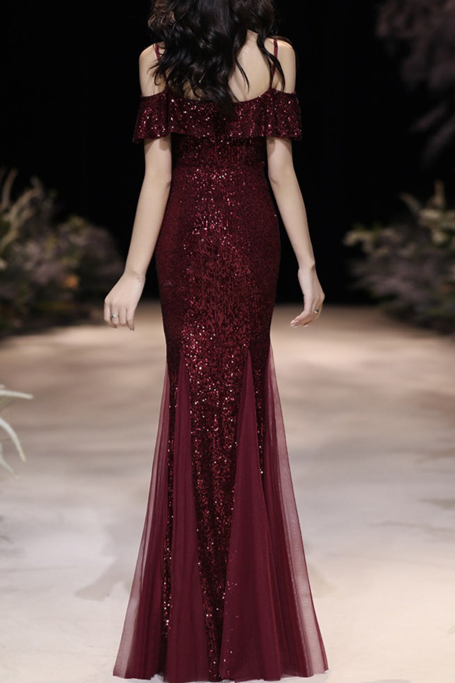 Off Shoulder Sequin Minimalist Dress for Comfort Fit Design